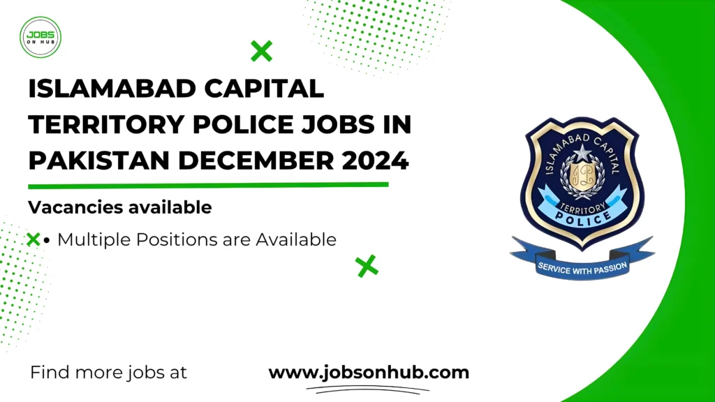 Islamabad Capital Territory Police Jobs in Pakistan December 2024