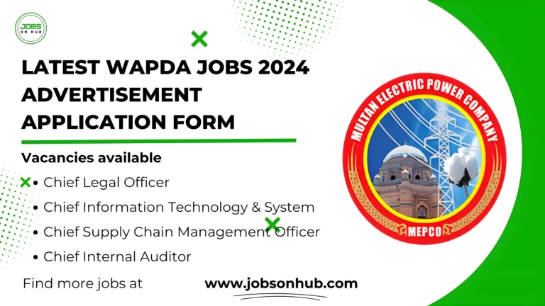 Latest WAPDA Jobs 2024 Advertisement Application Form