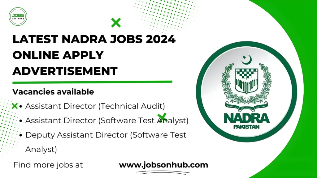 NADRA Jobs 2024 Online Apply