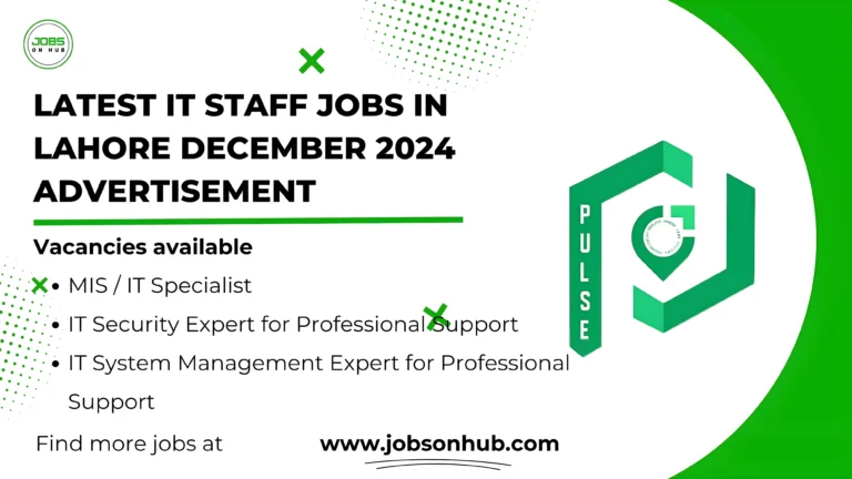 Latest IT Staff Jobs in Lahore December 2024 Advertisement