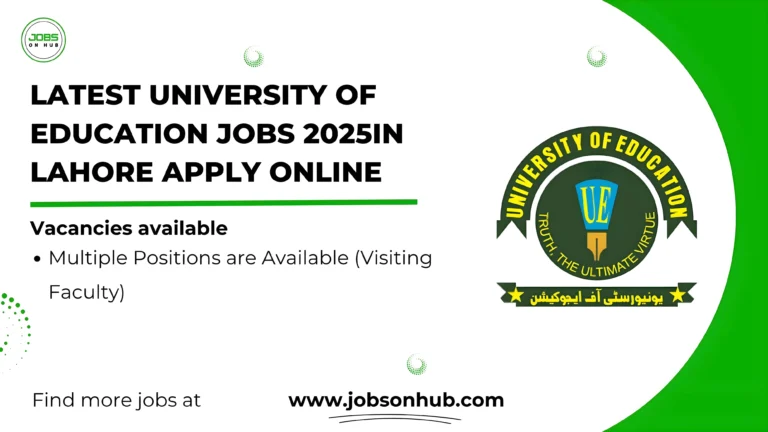 University of Education Jobs 2025 In Lahore