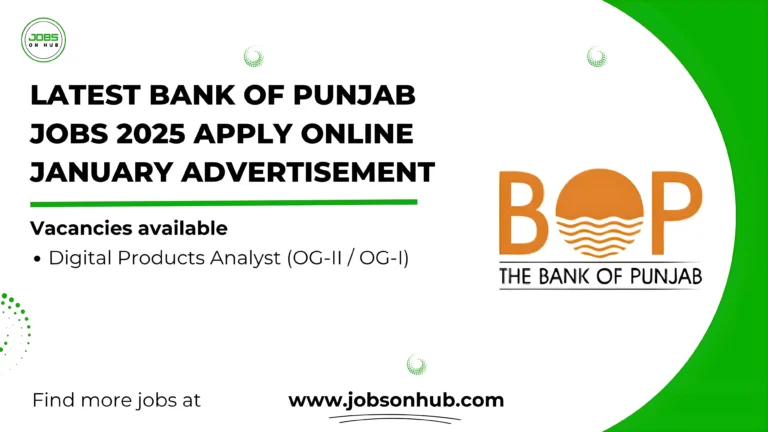 Bank of Punjab Jobs 2025