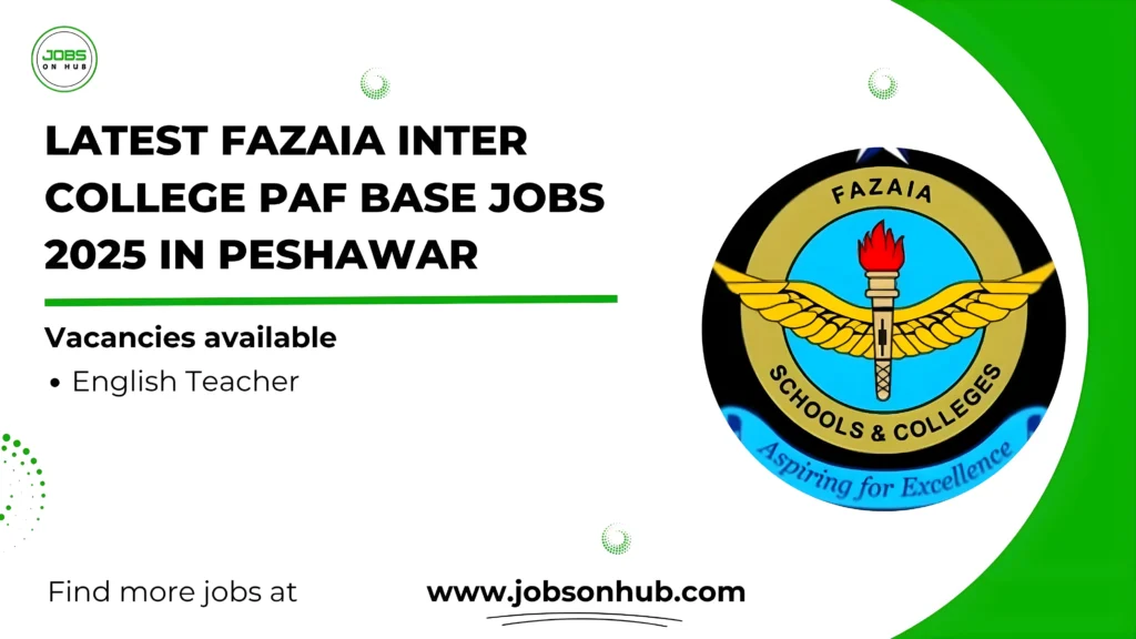 Fazaia Inter College PAF Base Jobs 2025