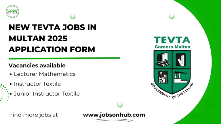 TEVTA Jobs in Multan 2025